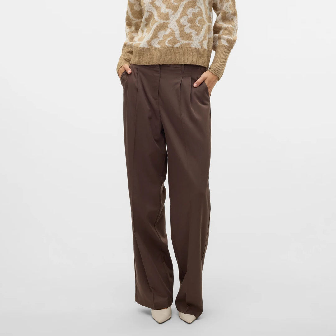 Pantallona VERO MODA VMNILA MW WIDE DAD PANT NOOS