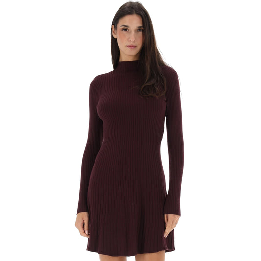 Fustan VERO MODA VMNANCY RIB LS FUNLNCK SKATER DRE