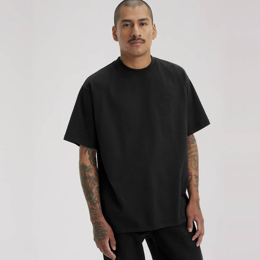 Maicë Levis RED TAB VINTAGE TEE MINERAL BLACK GARM