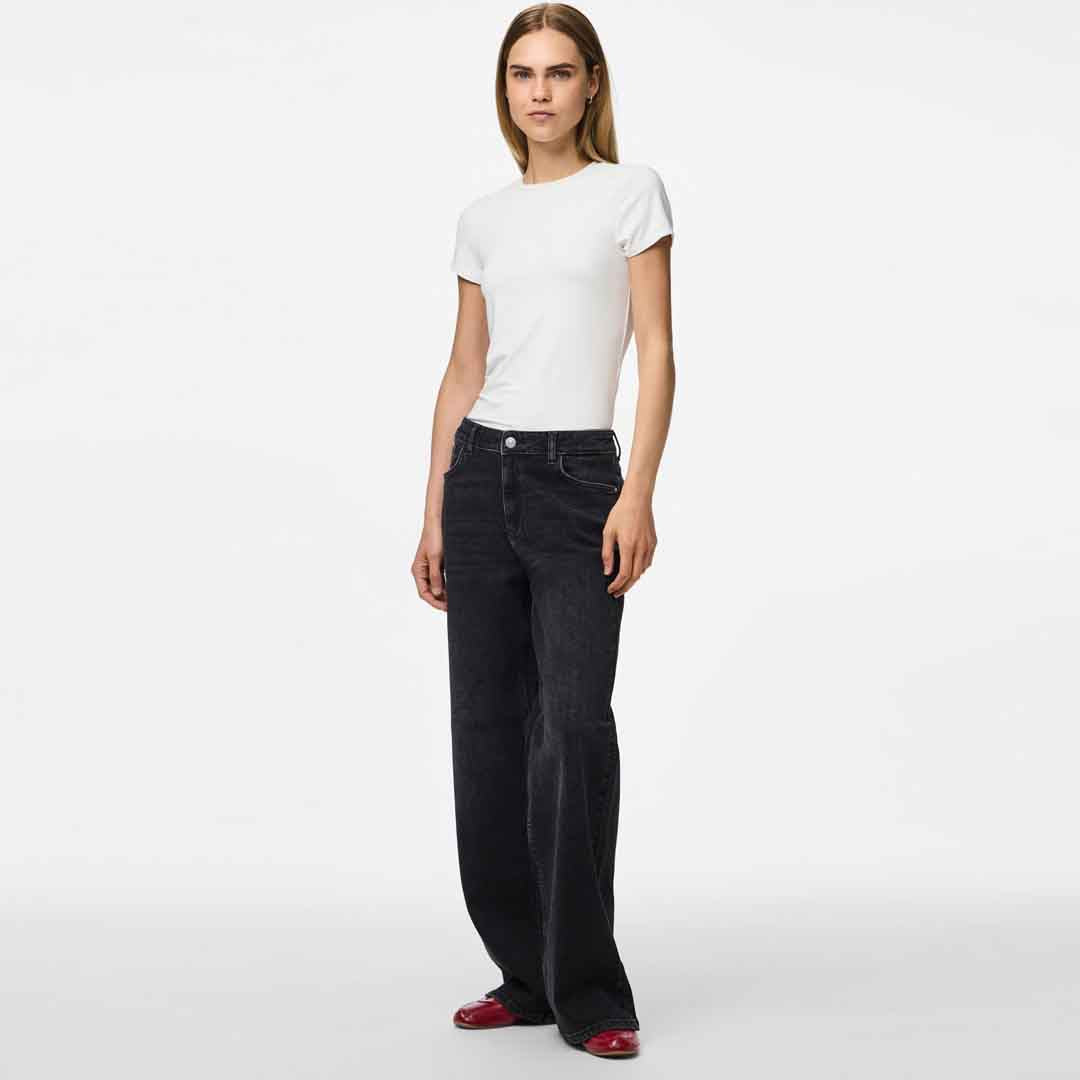Xhinse PIECES PCSILKE MW WIDE JEANS BL NOOS BC