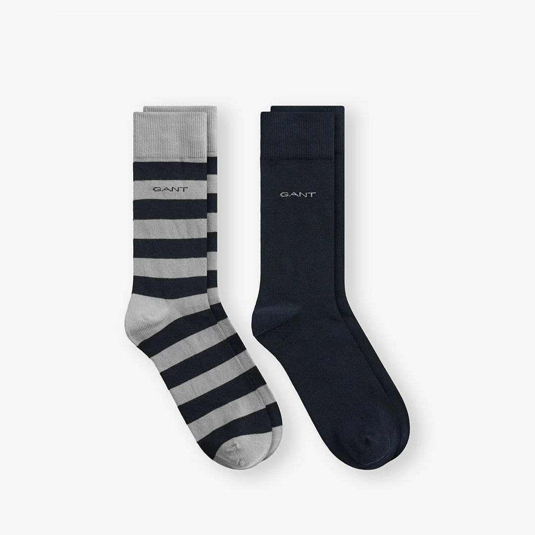 Qorape Gant BARSTRIPE AND SOLID SOCKS 2-PACK