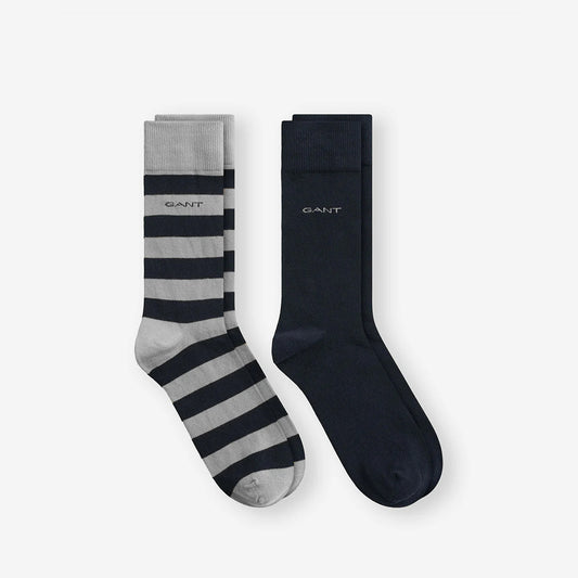 Qorape Gant BARSTRIPE AND SOLID SOCKS 2-PACK