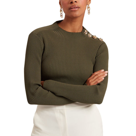 Bluzë TED BAKER Rose Button Detail Long Sleeve Kni