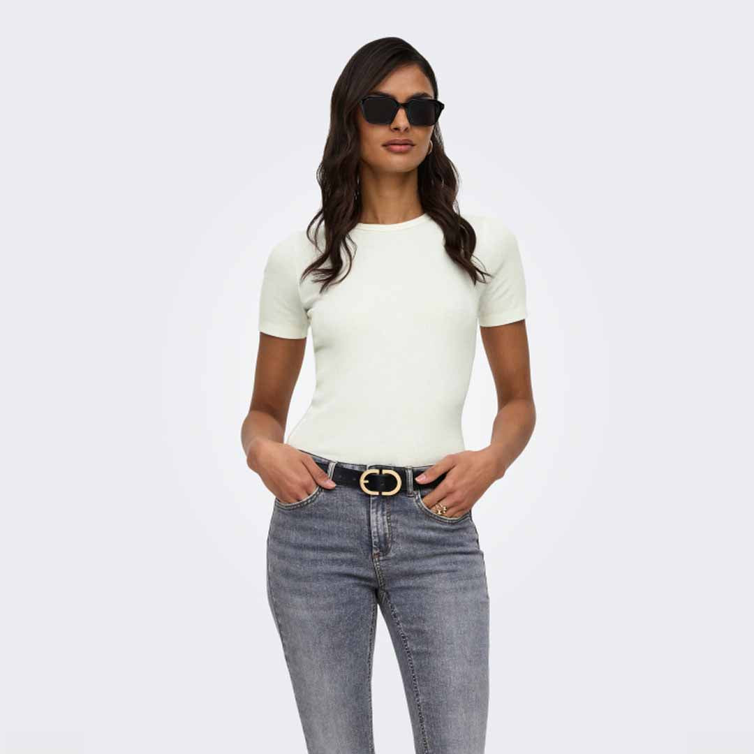Maicë Jacqueline de Yong JDYLUCKY S/S O NECK TOP J