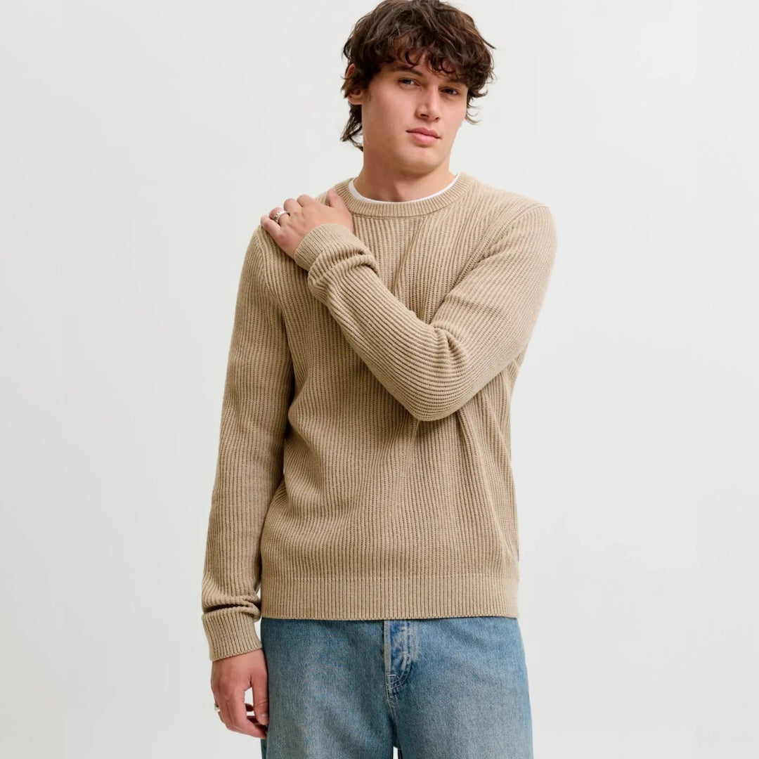Xhemper Jack & Jones JJPANNEL KNIT CREW NECK AW26