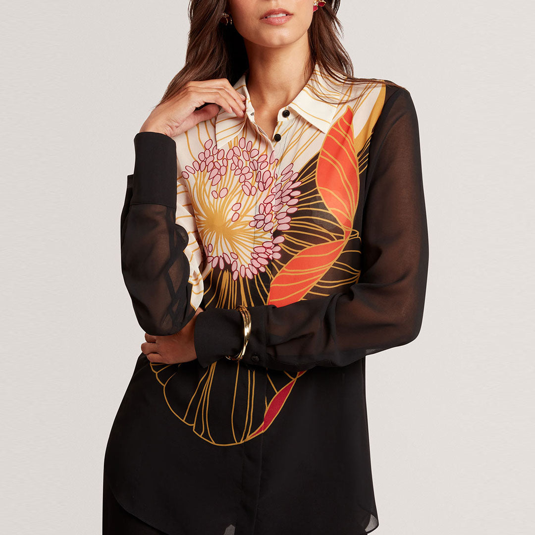 Këmishë Printed Long Line Shirt