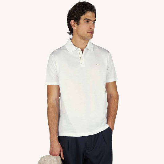 Maicë Paul & Shark MEN'S KNITTED COTTON POLO SHIRT