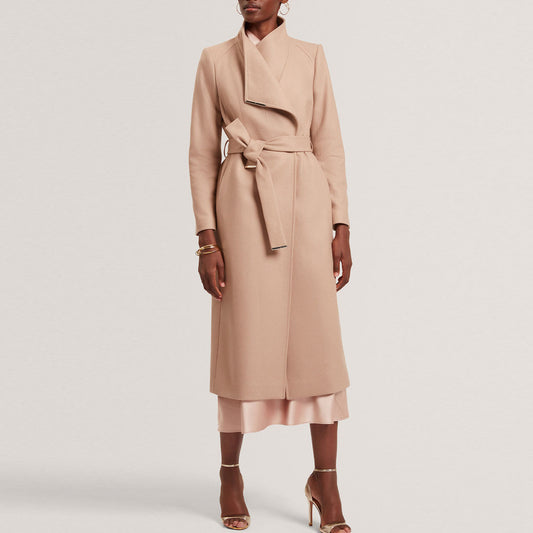 Palltë TED BAKER Long Length Belted Wool Wrap Coat