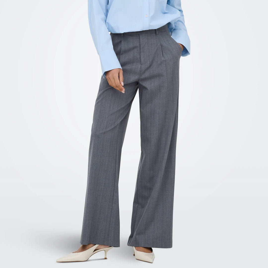 Pantallona Only ONLJACKIE LIFE HW WIDE PINST PANT