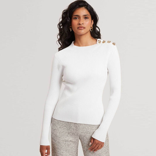 Bluzë TED BAKER Rose Button Detail Long Sleeve Kni