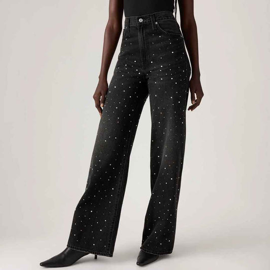 Xhinse LEVIS RIBCAGE WIDE LEG H223 DAZZLE ME SMOKE