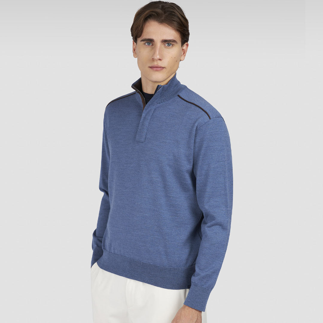 Bluzë PAUL & SHARK MENS KNITTED WOOL ZIPPED SWEATE