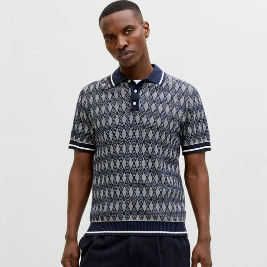 Maicë Jack & Jones JPRBLUZACK STRUCTURE KNIT POLO SS LN