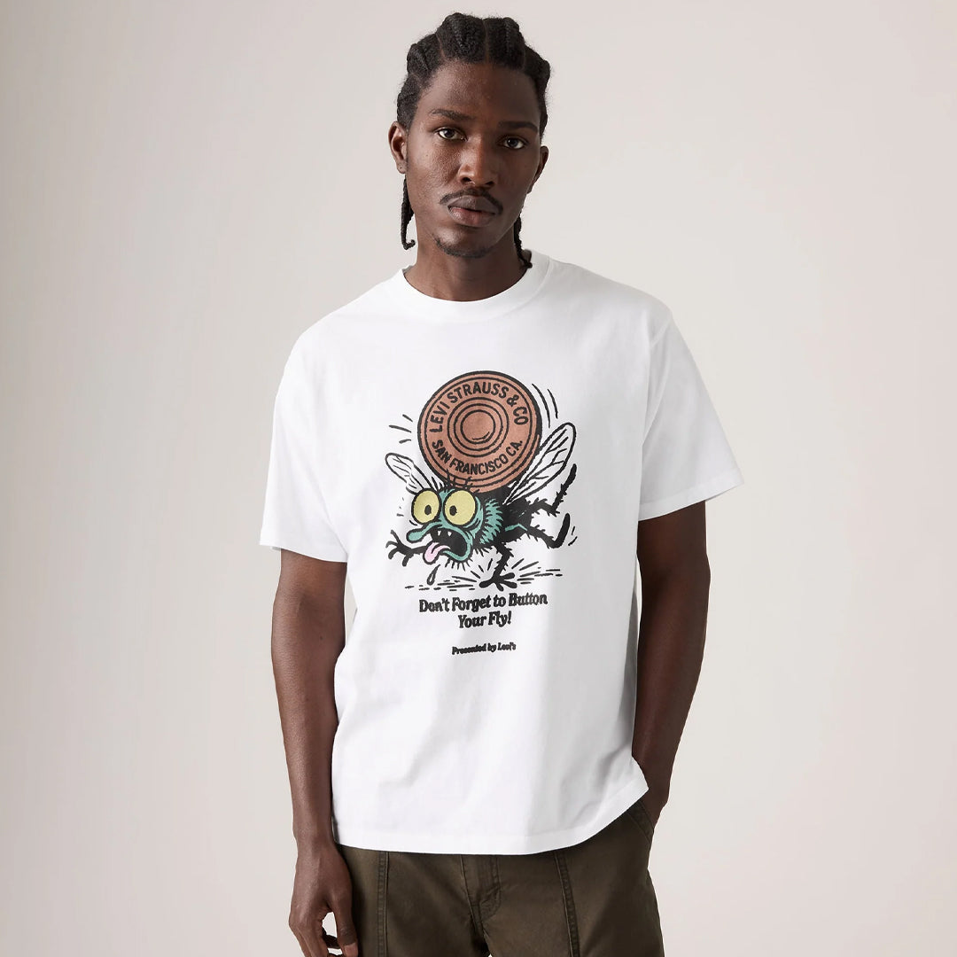 Maicë Levis VINTAGE FIT GRAPHIC TEE BUTTON YOUR FL