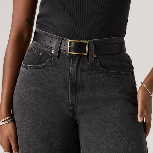 Rrip Levis RECTANGLE BUCKLE BELT CAVIAR