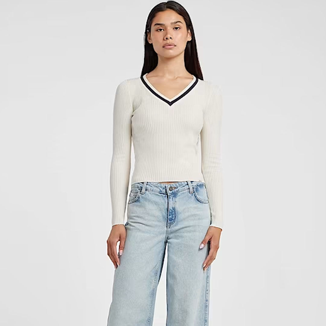 Bluzë GUESS JEANS GJ LS VN RIB SWTR