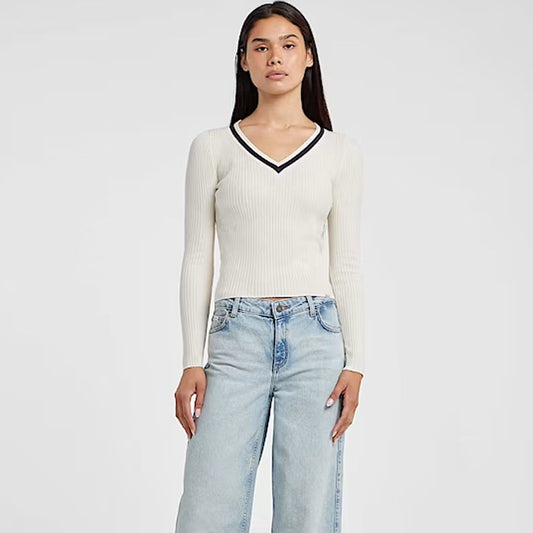 Bluzë GUESS JEANS GJ LS VN RIB SWTR