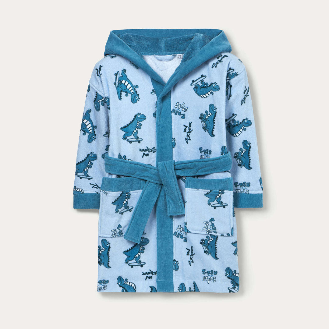 Robdeshambër Blukids BATHROBE 3/1 BIANCO/AZZUR