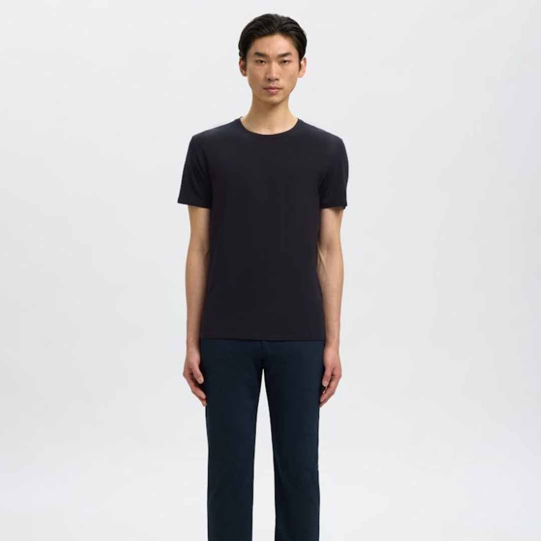 Maicë Selected SLMNEWPIMA SS O-NECK TEE NOOS
