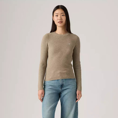 Bluzë LEVIS RIB CREW SWEATER TAUPE GRAY HEATHER BR