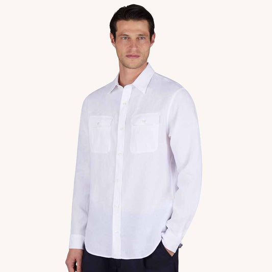 Këmishë Paul & Shark MEN'S WOVEN LINEN OVERSHIRT
