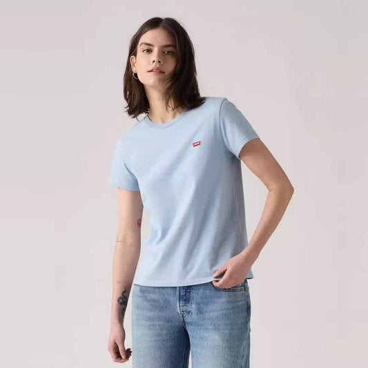 Maicë Levis PERFECT TEE CHAMBRAY BLUE COTTON