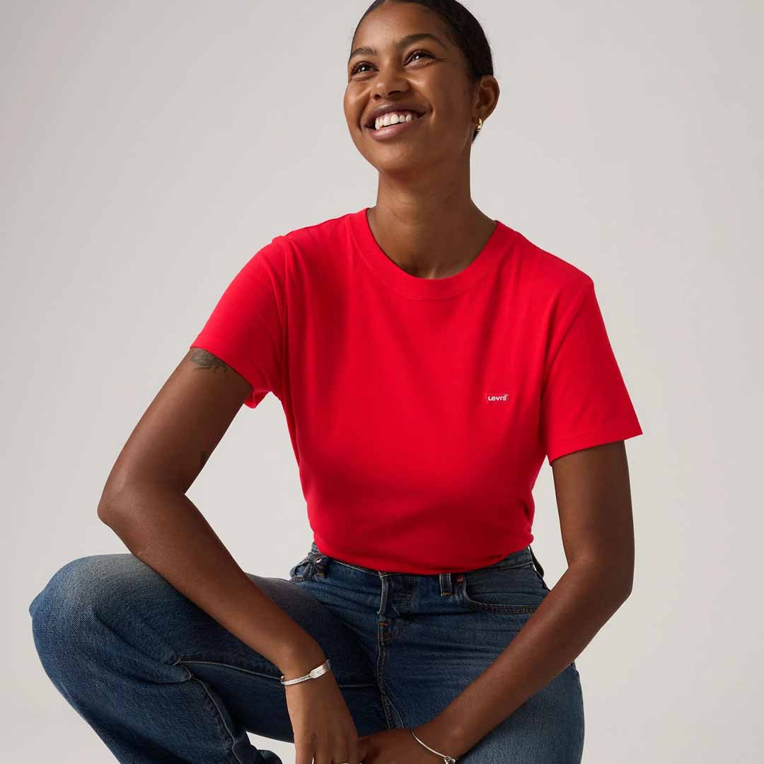 Maicë Levis FAVORITE COTTON TEE HM TRUE RED JERSEY
