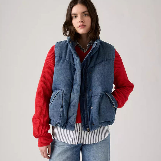 Jelek LEVIS WESTERN BUBBLE VEST CITY WORN OW