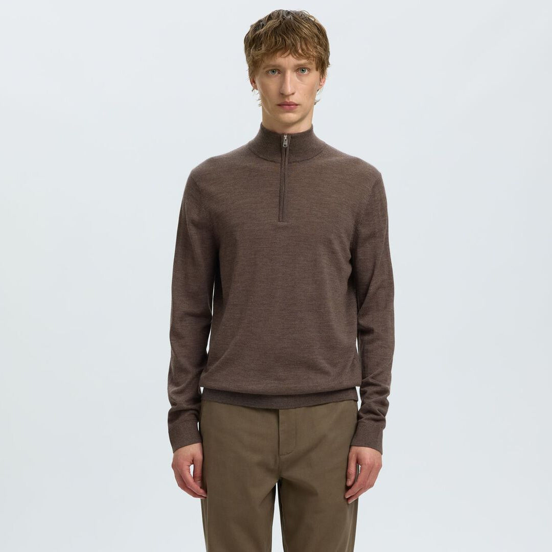 Xhemper Selected SLMTRAY LS KNIT REG MERINO HALF Z