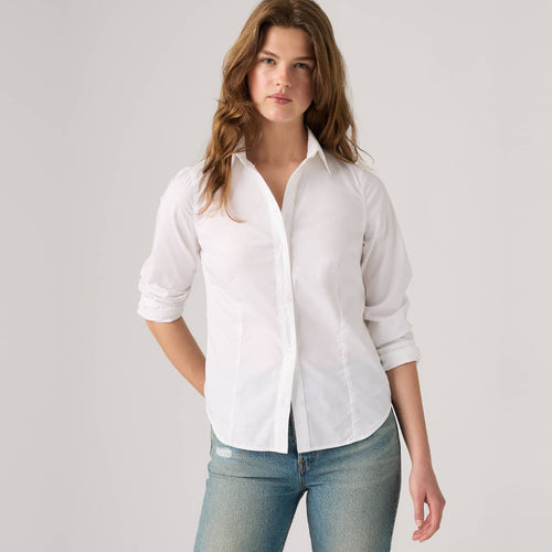 Këmishë Levis SLIM POPLIN SHIRT BRIGHT WHITE STRET