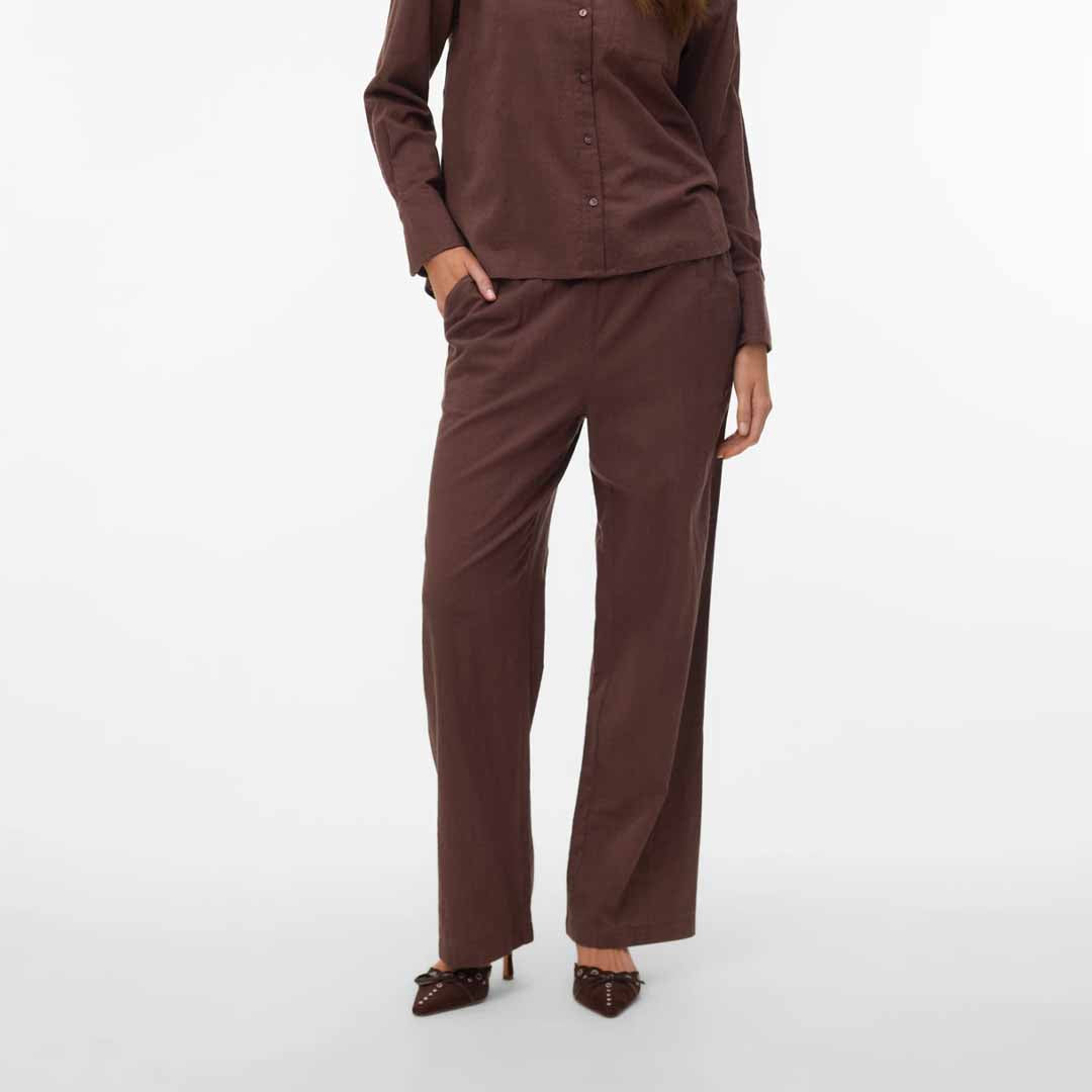 Pantallona Vero Moda VMCAIA MW WIDE PANT WVN NOOS
