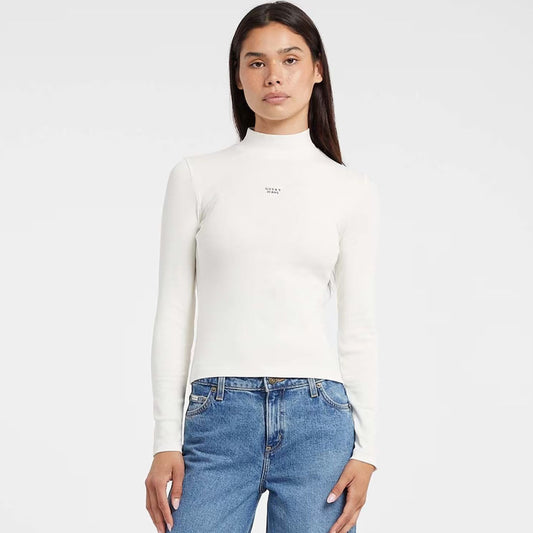 Bluzë GUESS JEANS GJ LS MOCK NECK EMBRO SLIM TOP