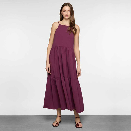 Fustan Upim IW DR43 LONG MAUVE WINE