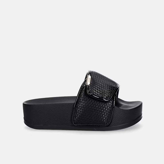 Papuqe Liu Jo MYKONOS 04 - SLIPPER PRINTED SPREADING BLACK