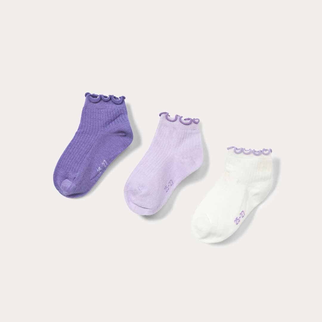 Qorape Blukids PK 3 ANKLE S PASTEL LILAC