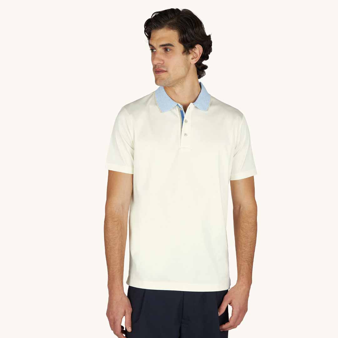Maicë Paul & Shark MENS KNITTED COTTON POLOSHIRT