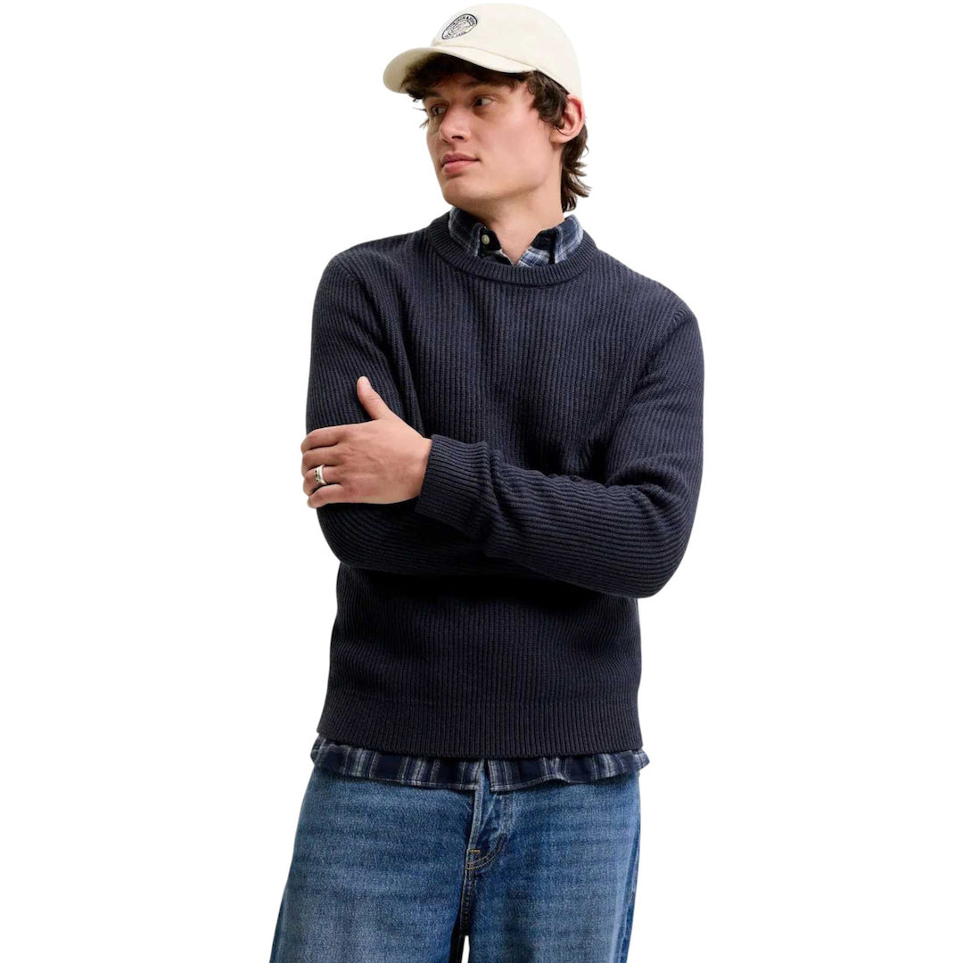 Xhemper Jack & Jones JJPANNEL KNIT CREW NECK AW26