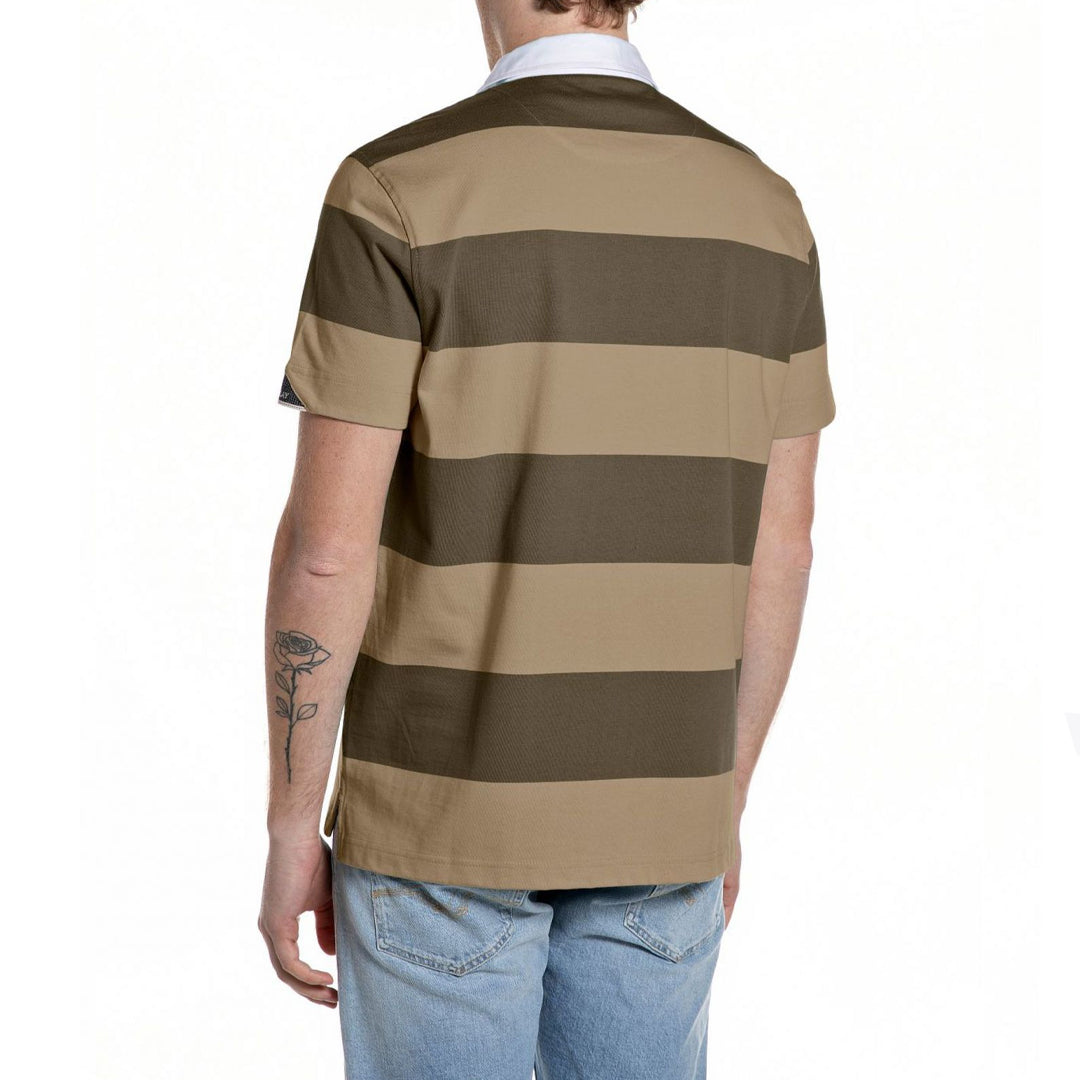Maicë Replay STRIPED HEAVY COTTON JERSEY