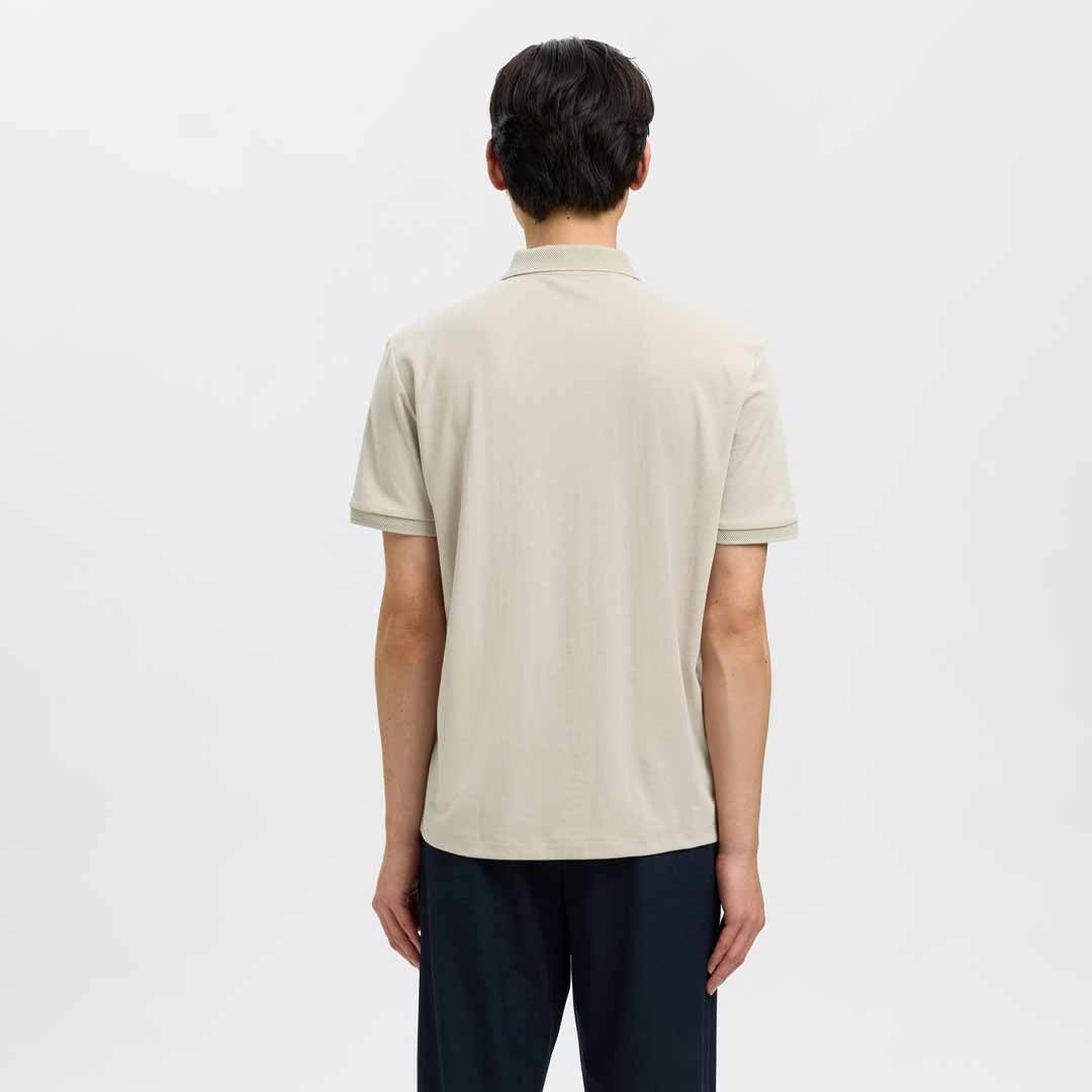 Maicë Selected SLMFAVE ZIP SS POLO NOOS