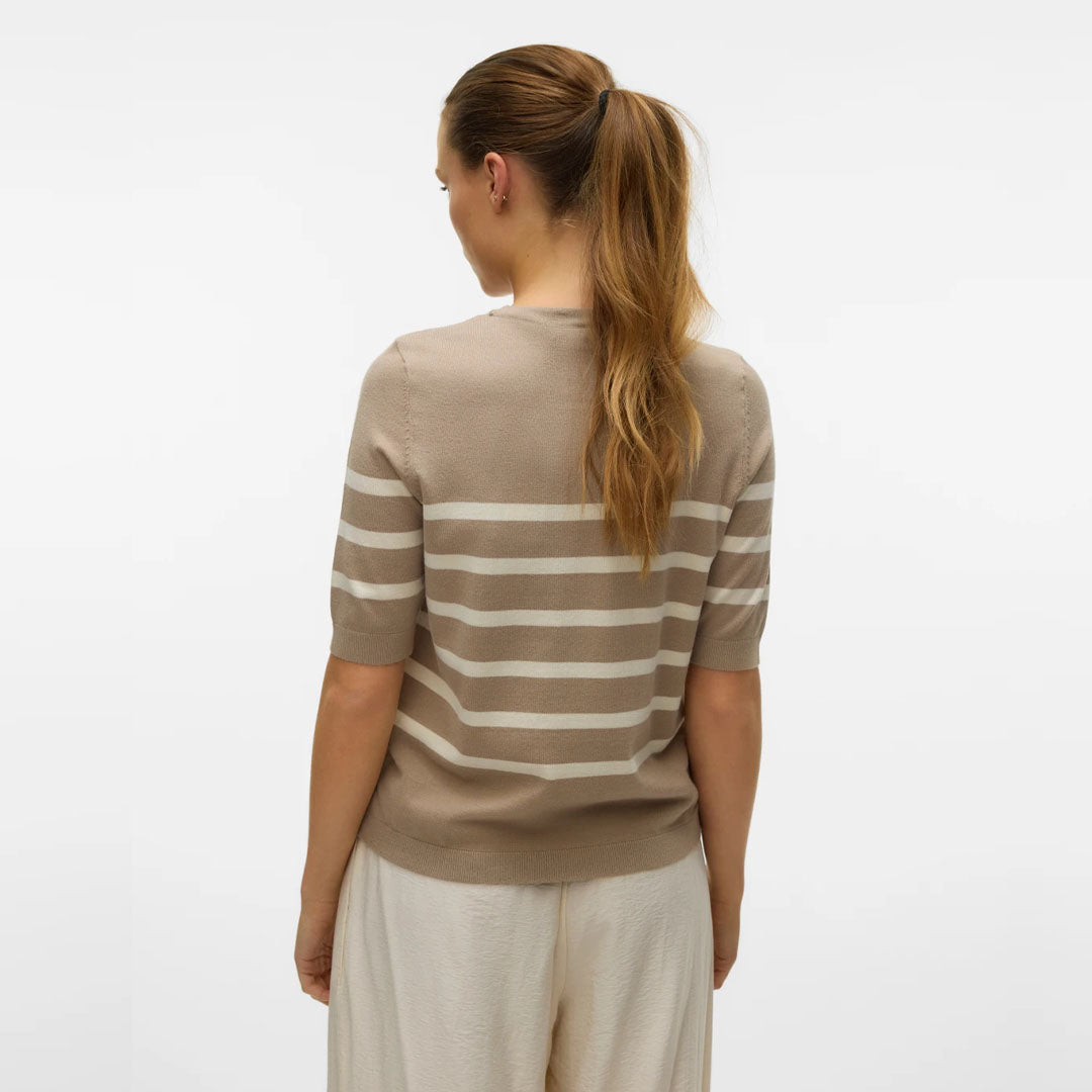 Bluzë VERO MODA VMSABA PLAIN SS O-NECK PULLOVER GA