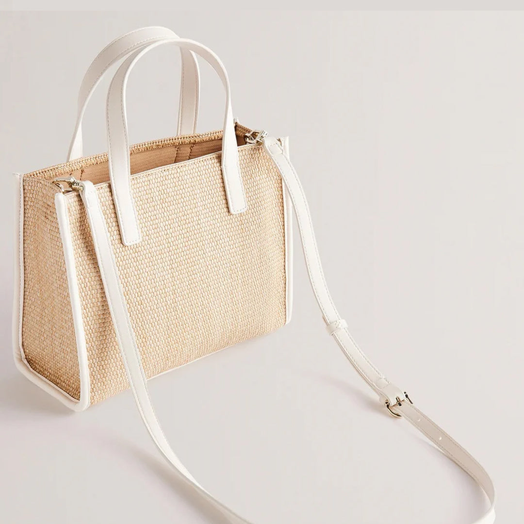 Qantë Ted Baker Faux Raffia Small Icon Bag