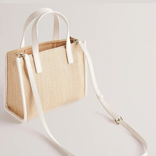 Qantë Ted Baker Faux Raffia Small Icon Bag