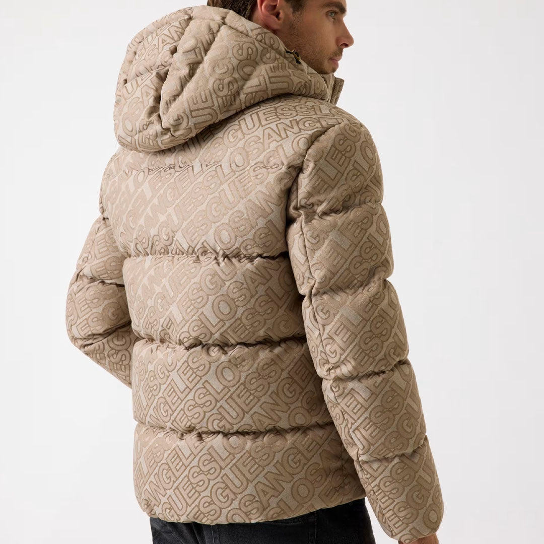 Jakne GUESS ALLOVER LOGO PUFFA JACKET