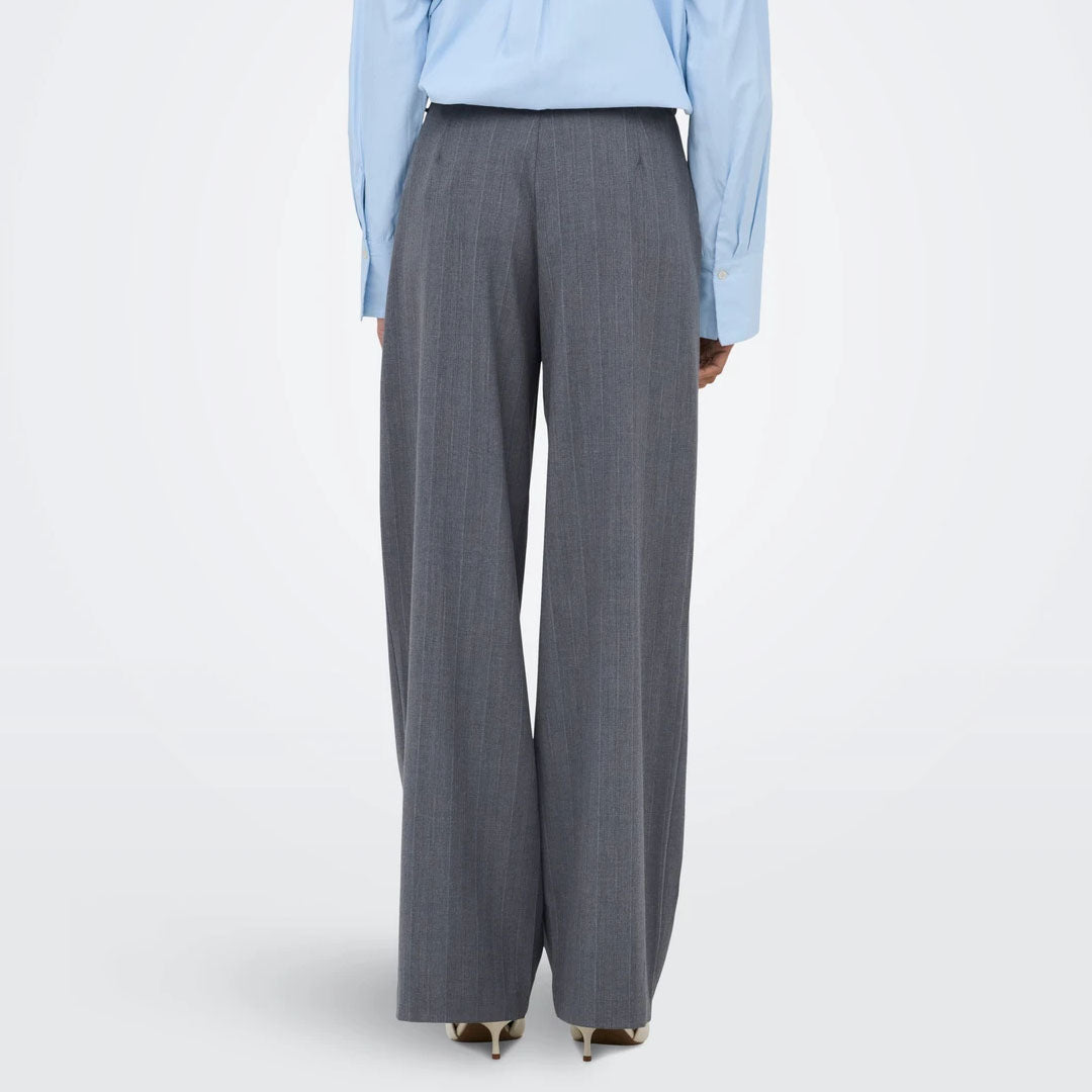 Pantallona Only ONLJACKIE LIFE HW WIDE PINST PANT