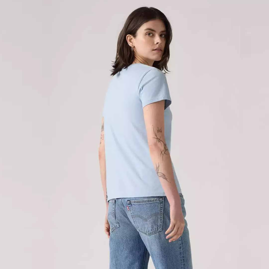 Maicë Levis PERFECT TEE CHAMBRAY BLUE COTTON