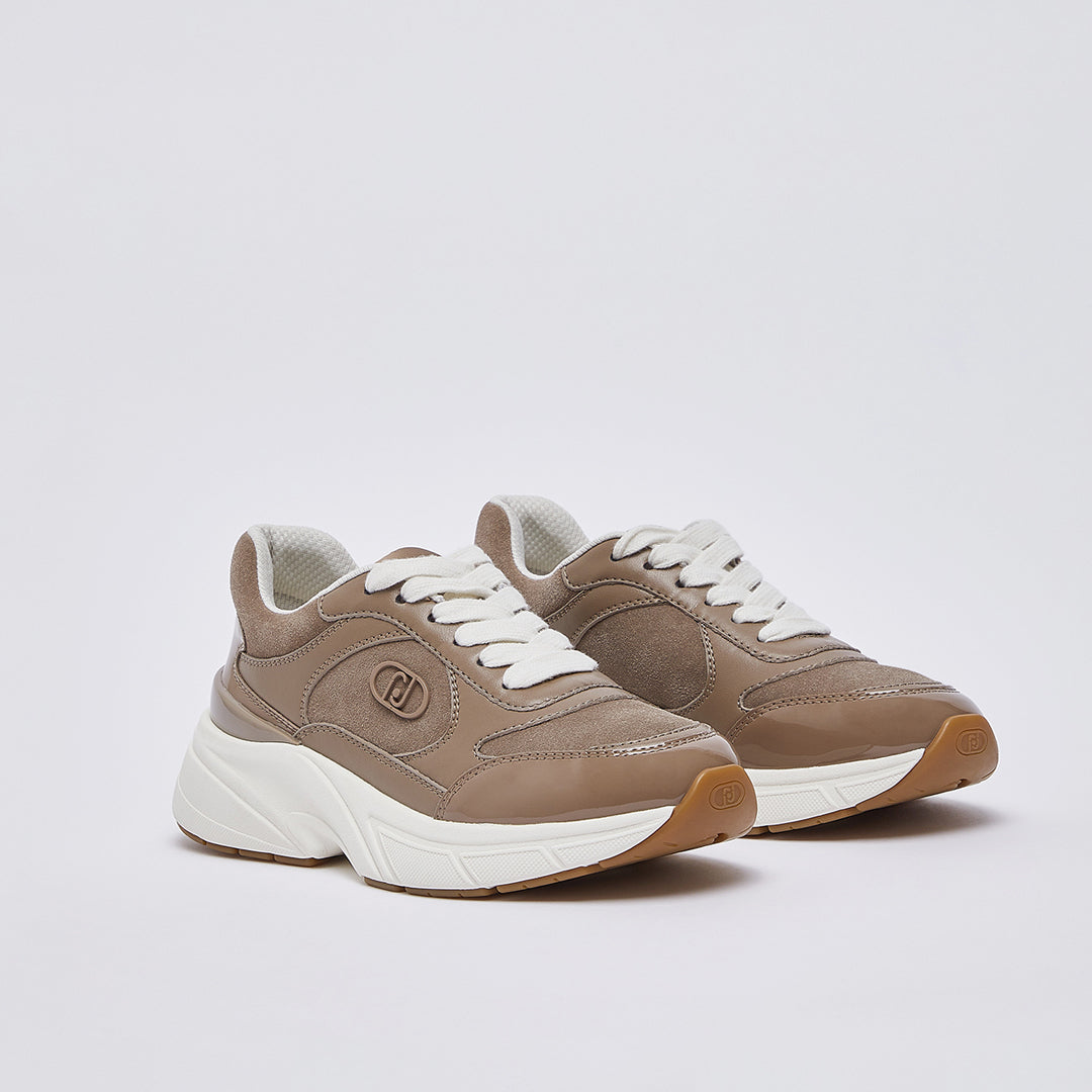 Patikë Liu Jo LJ01 01 - SNEAKER CALF LEATHER/COW SUE HAVANA