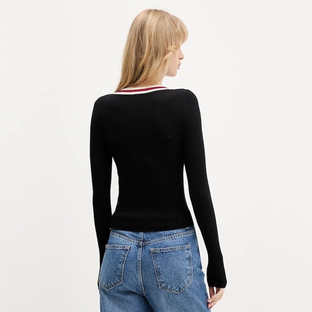 Bluzë GUESS JEANS GJ LS VN RIB SWTR