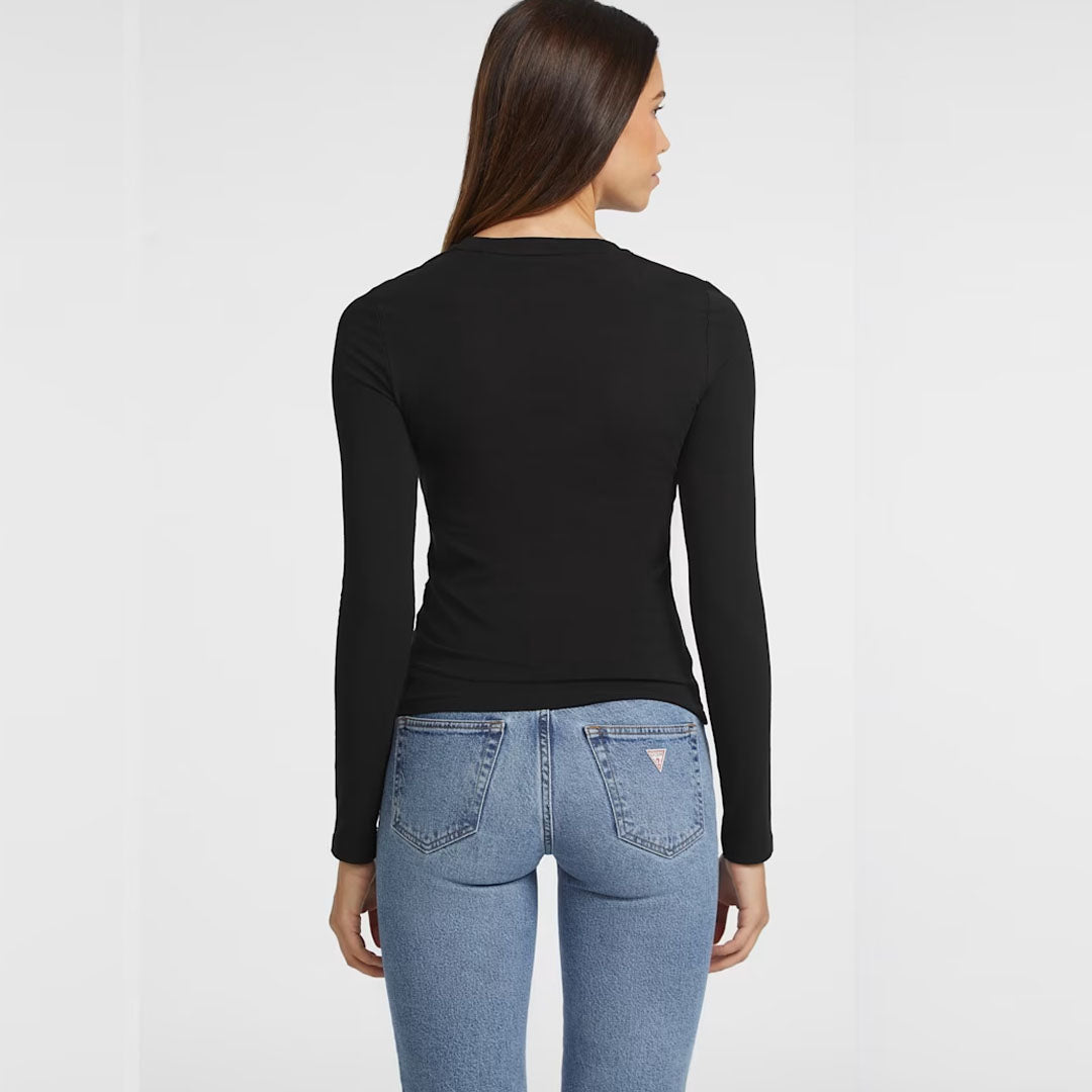 Bluzë GUESS JEANS GJ LS CN SLIM LOGO EMB TEE