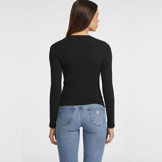 Bluzë GUESS JEANS GJ LS CN SLIM LOGO EMB TEE