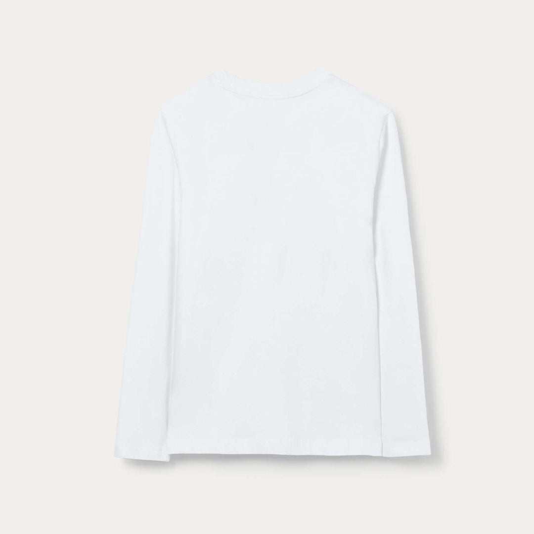 Maicë Blukids TSH LS SOLID BRILLIANT WH